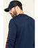 Image #5 - Hawx Men's Navy Sleeve Logo Long Sleeve Work T-Shirt - Tall , Navy, hi-res