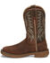 Image #3 - Justin Men's Rush Short Base Performance Western Boots - Broad Square Toe, Brown, hi-res