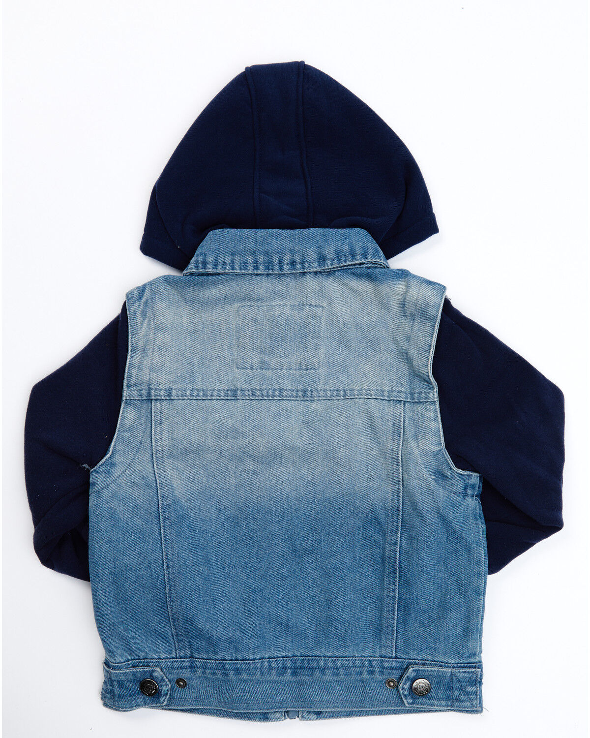 Image #5 - Urban Republic Boys' Denim Vest Layered Jacket, Navy, hi-res