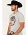 Image #2 - Cinch Men's Circle America Logo Short Sleeve Graphic T-Shirt, Heather Grey, hi-res