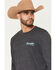 Image #3 - Wrangler Men's Long Live Cowboys Long Sleeve Graphic T-Shirt, Heather Grey, hi-res