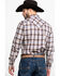 Image #2 - Stetson Men's Dobby Med Plaid Long Sleeve Western Shirt, Brown, hi-res