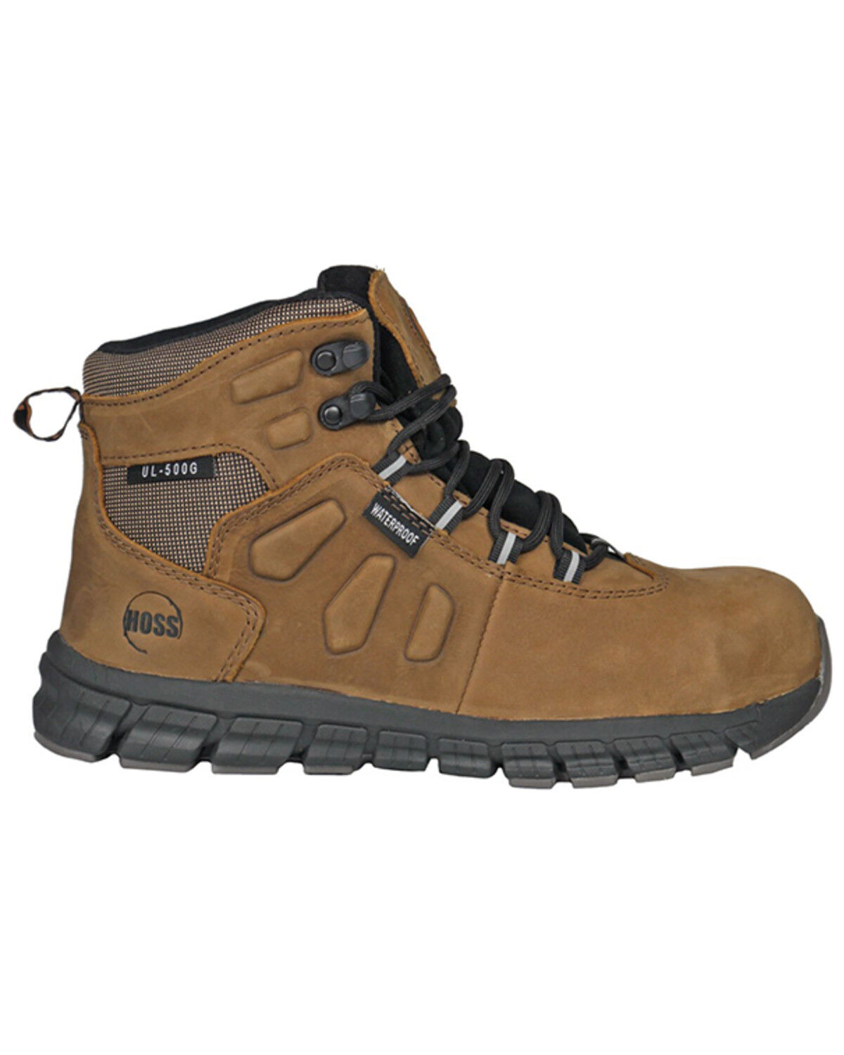 Image #2 - Hoss Men's Tikaboo Ultra Light Lace-Up Work Boots - Composite Toe, Brown, hi-res