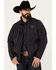Image #1 - Cowboy Hardware Men's Logo Softshell Jacket, Dark Grey, hi-res