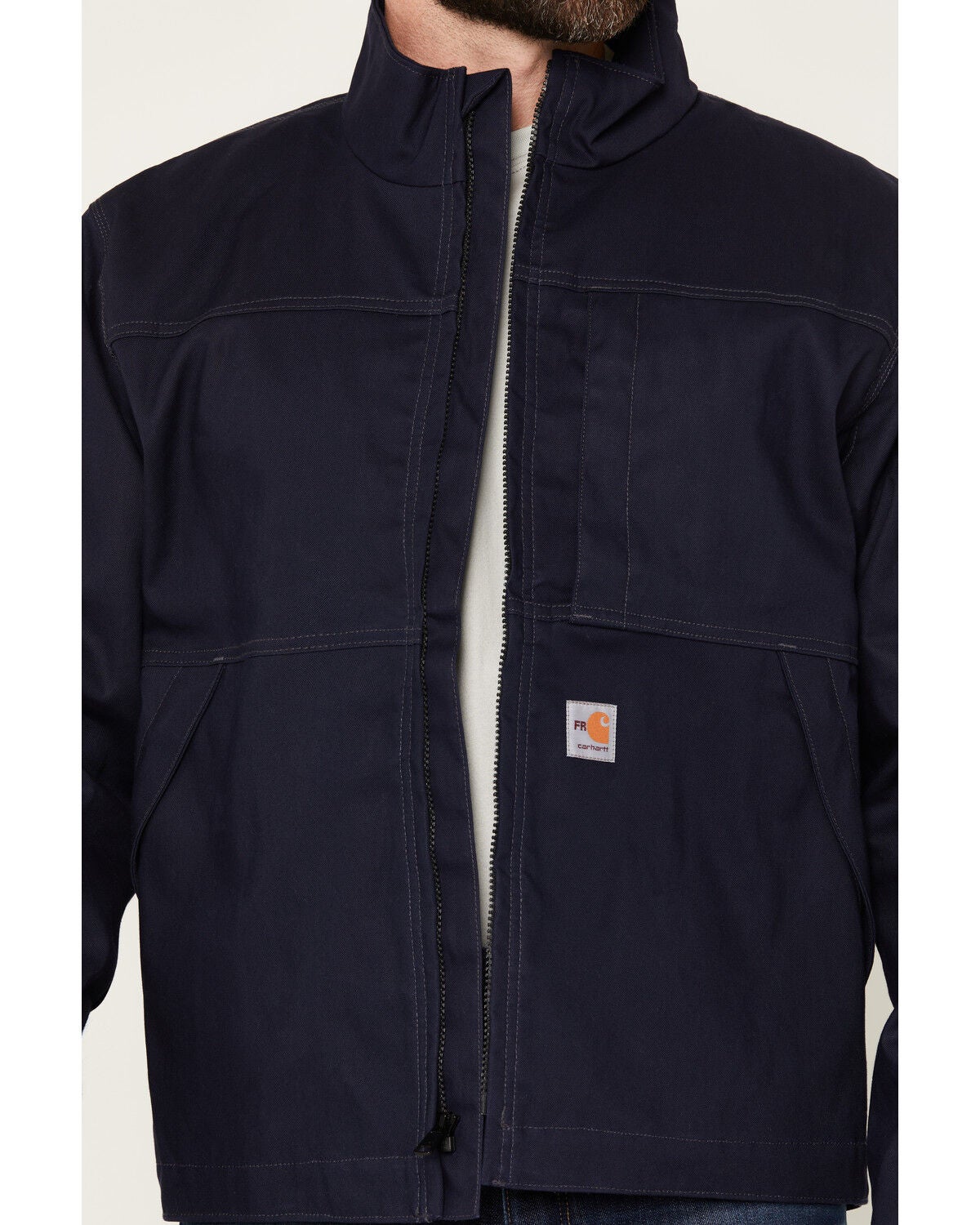 Image #3 - Carhartt Men's FR Full Swing Quick Duck Jacket, Navy, hi-res
