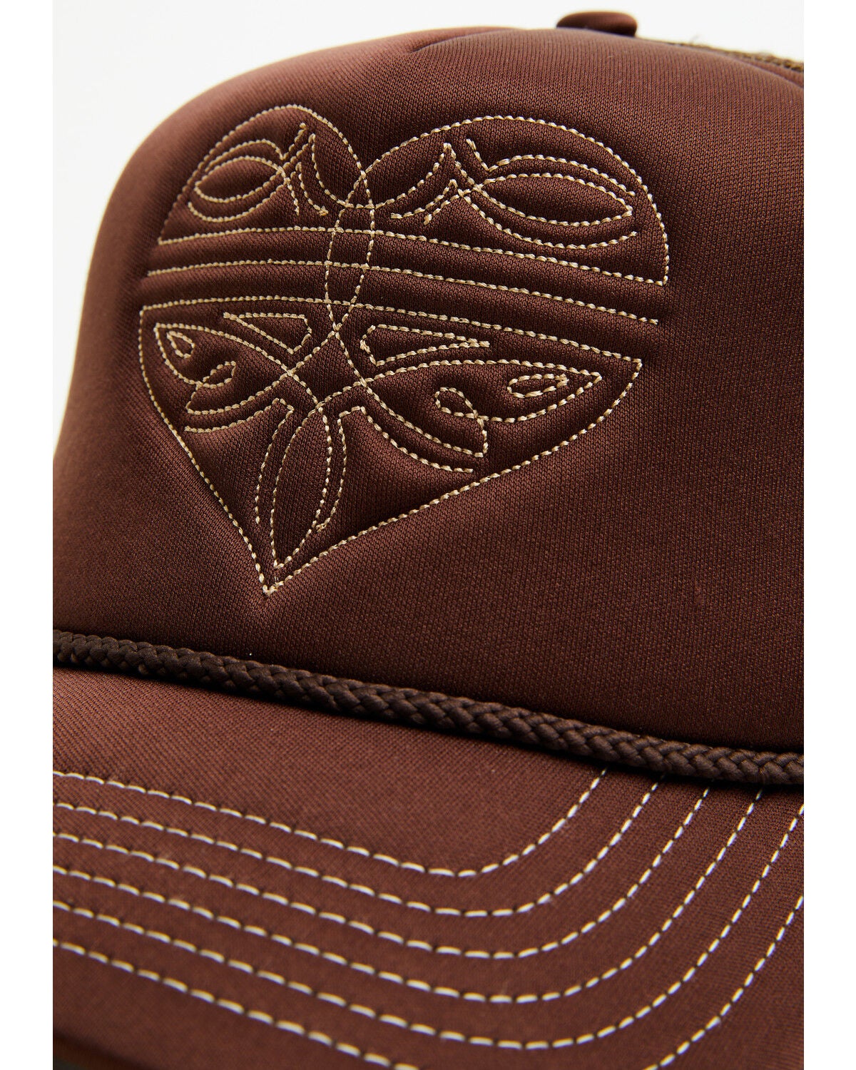 Image #2 - Shyanne Women's Boot Stitch Heart Ball Cap, Brown, hi-res