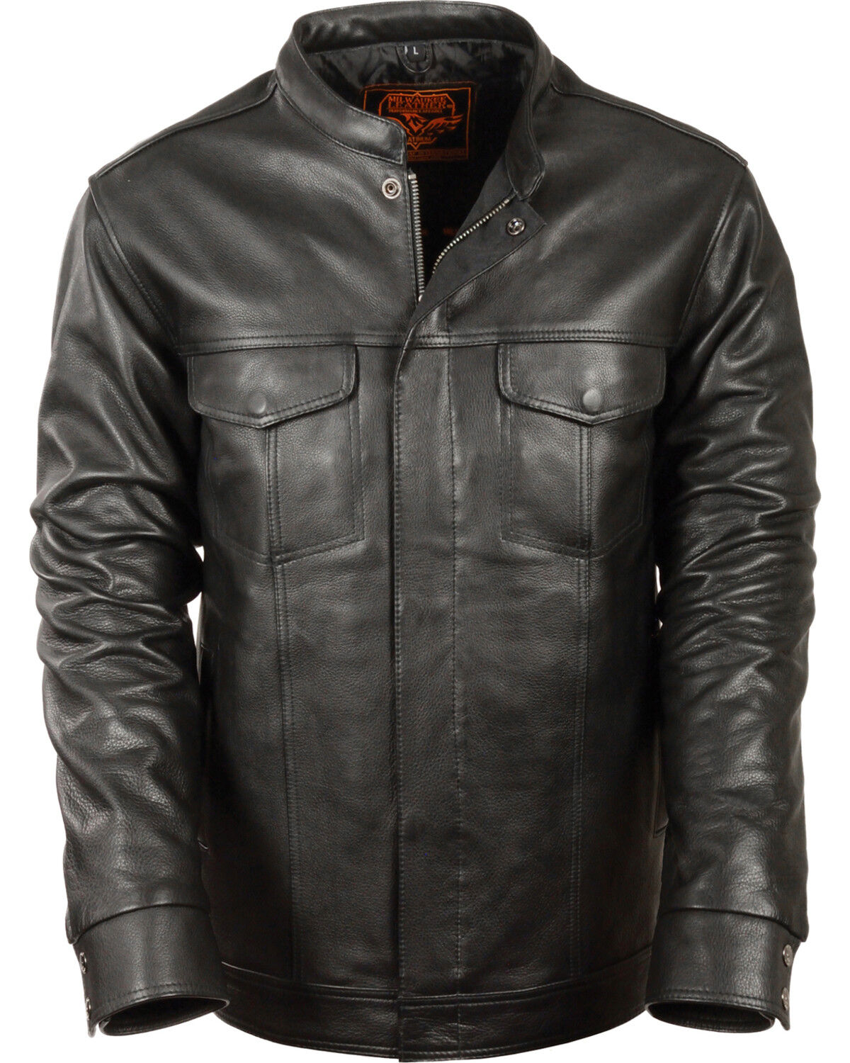 Image #1 - Milwaukee Leather Men's Black Club Style Shirt Jacket, Black, hi-res