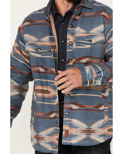 Image #3 - Ariat Men's Retro Chimayo Southwestern Snap Shirt Jacket, Blue, hi-res
