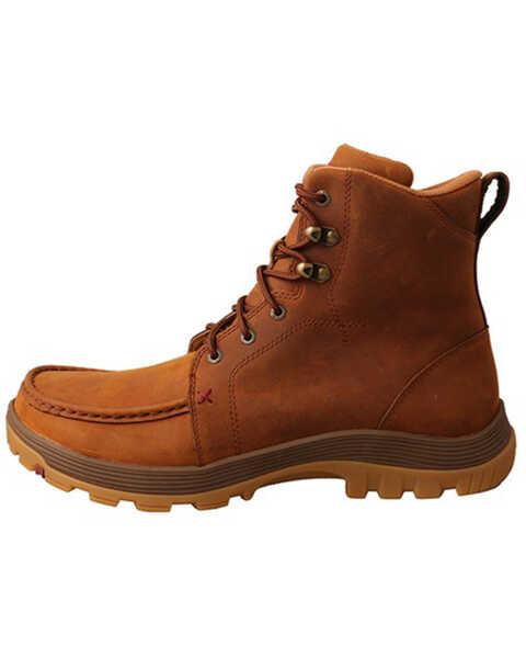 Image #3 - Twisted X Men's 6" Lace-Up Work Boots - Soft Toe, Brown, hi-res
