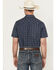 Image #4 - Gibson Trading Co Men's Ritual Striped Short Sleeve Snap Stretch Western Shirt, Navy, hi-res