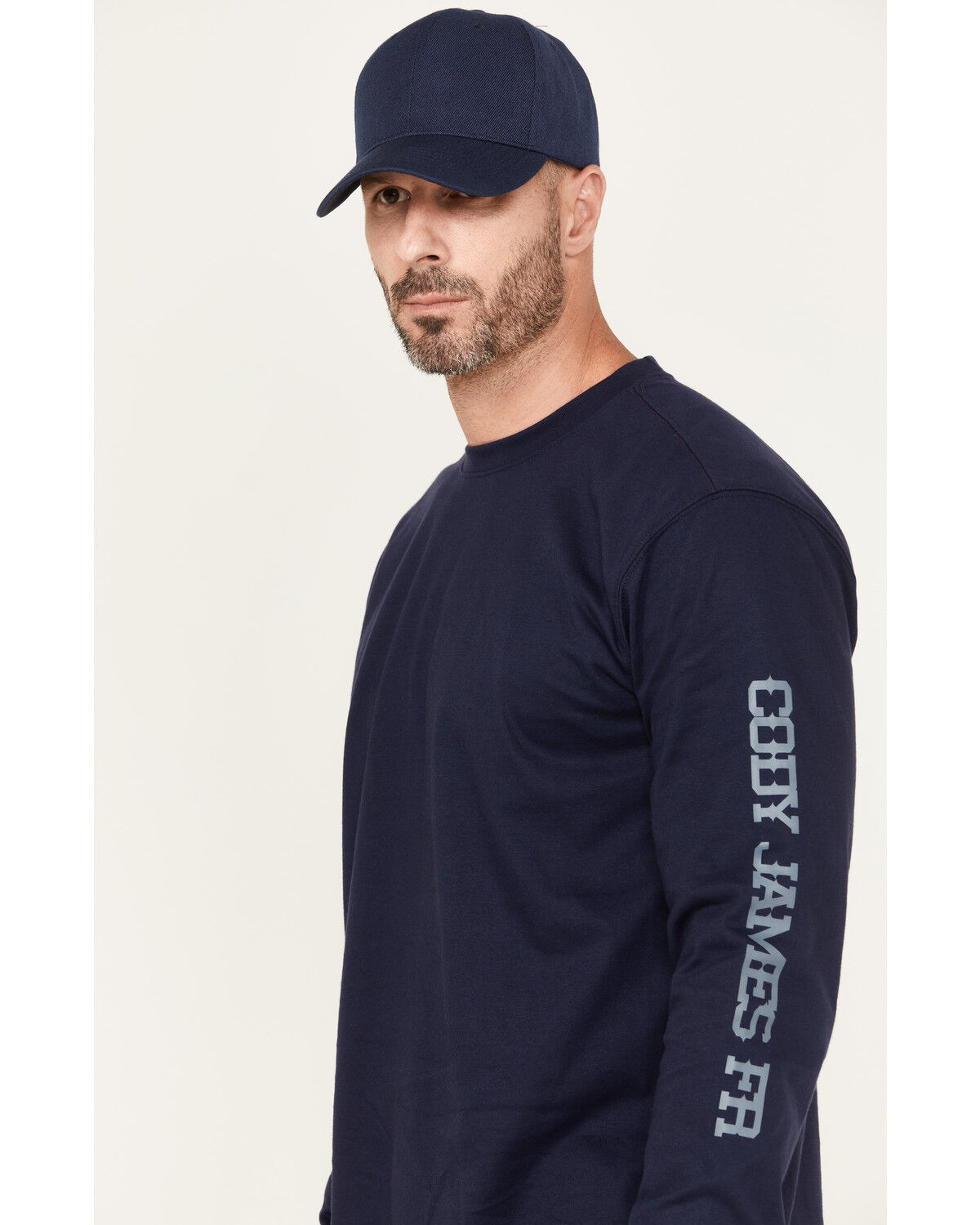 Image #2 - Cody James Men's FR Range Cowboys Graphic Long Sleeve Work T-Shirt, Navy, hi-res