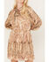 Miss Me Women's Print Ruffle Dress, Gold, hi-res
