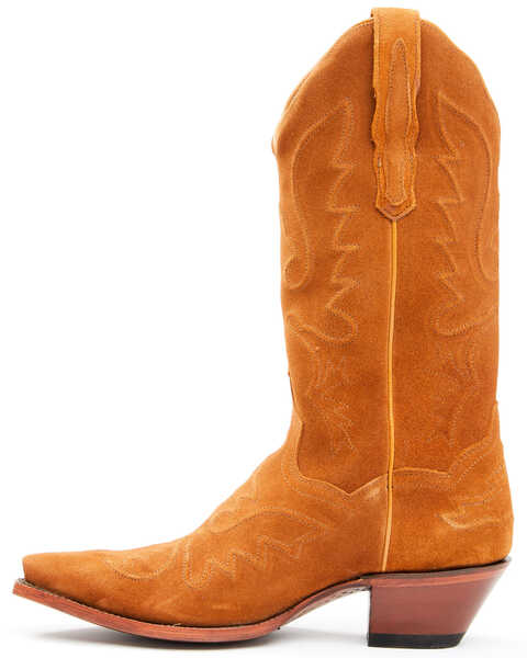 Dan Post Women's Suede Western Boots - Snip Toe, Honey, hi-res