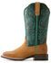 Image #2 - Ariat Women's Hybrid Ranch Time Roughout Performance Western Boots - Broad Square Toe, Brown, hi-res