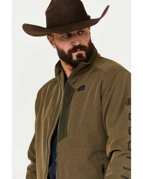 Image #2 - Justin Men's Stillwater Softshell Jacket, Olive, hi-res
