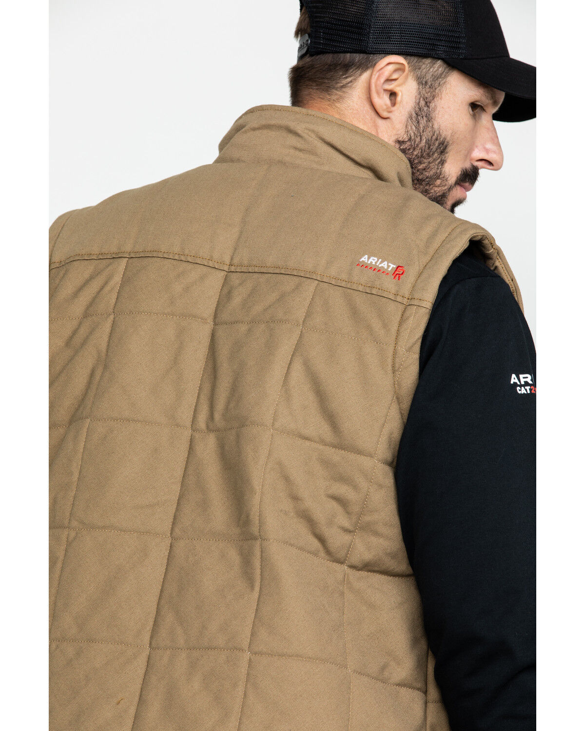 Image #5 - Ariat Men's FR Crius Insulated Work Vest, Beige/khaki, hi-res