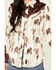 Image #3 - Rodeo Quincy Women's Horse Print Long Sleeve Pearl Snap Western Shirt , Ivory, hi-res