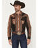 Image #1 - Cody James Men's Desert Trail Southwestern Stripe Print Long Sleeve Snap Western Shirt, Rust Copper, hi-res