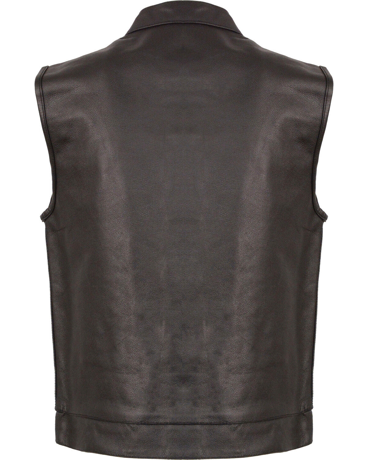 Image #2 - Milwaukee Leather Men's Open Neck Club Style Vest - Big 3X, Black, hi-res