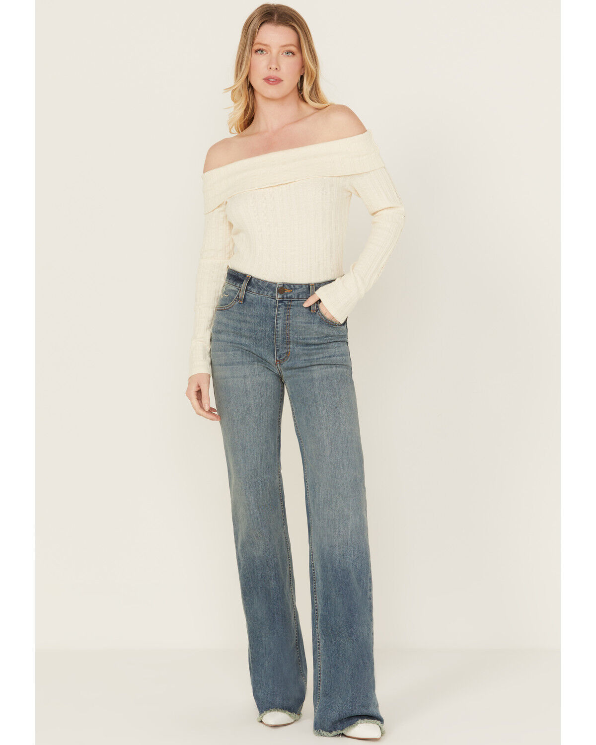 Image #1 - Kimes Ranch Women's Olivia Medium Wash High Rise Wide Leg Jeans, Medium Wash, hi-res