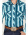 Image #3 - Rock & Roll Denim Men's Dale Brisby Stripe Stretch Long Sleeve Pearl Snap Shirt, Turquoise, hi-res