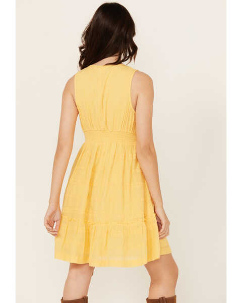 Image #4 - Shyanne Women's Embroidered Sleeveless Dress, Yellow, hi-res