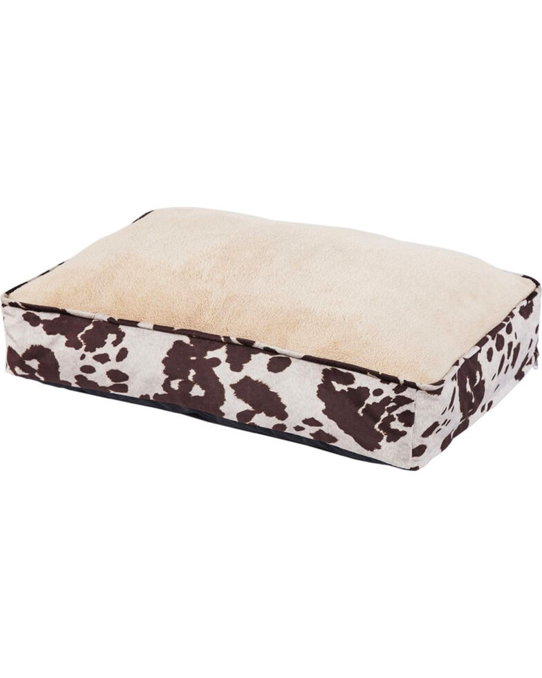 HiEnd Accents Cowhide Pattern Dog Bed, Cream, hi-res