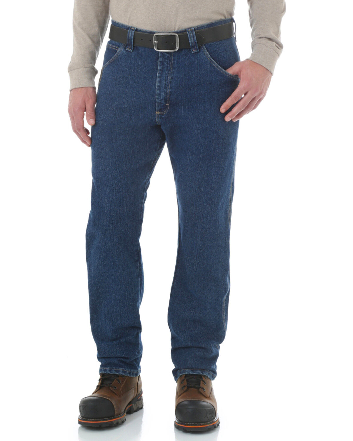 Image #3 - Wrangler Riggs Men's Advanced Comfort Straight Work Jeans, Midstone, hi-res
