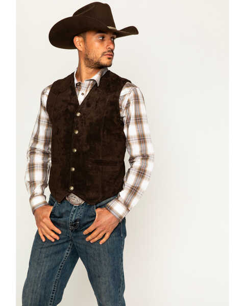 Image #4 - Cody James Men's Angus Suede Vest, Brown, hi-res