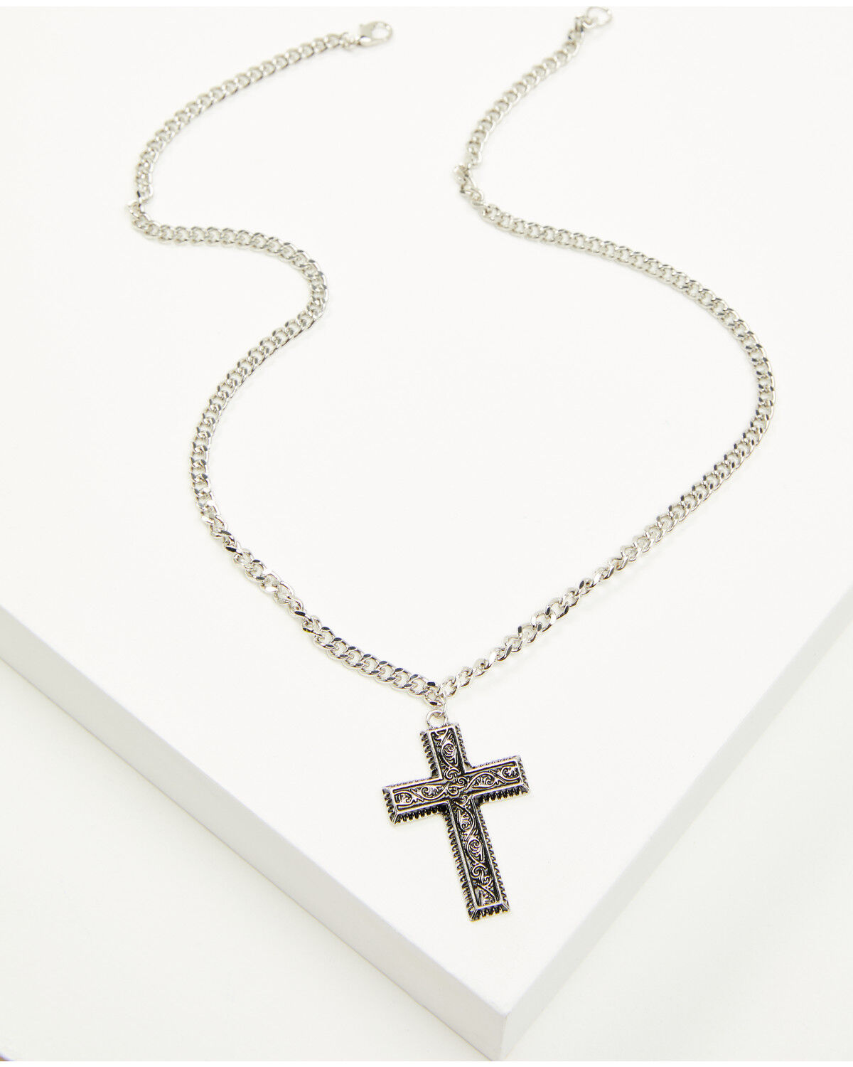 Image #2 - Cody James Men's Cross Necklace, Silver, hi-res