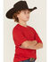 Image #4 - Ariat Boys' Buffalo Flag Short Sleeve Graphic T-Shirt, Red, hi-res