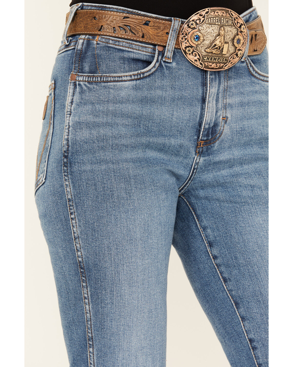 Image #2 - Wrangler Retro Women's Light Wash Kelly High Rise Bootcut Stretch Denim Jeans, Light Wash, hi-res