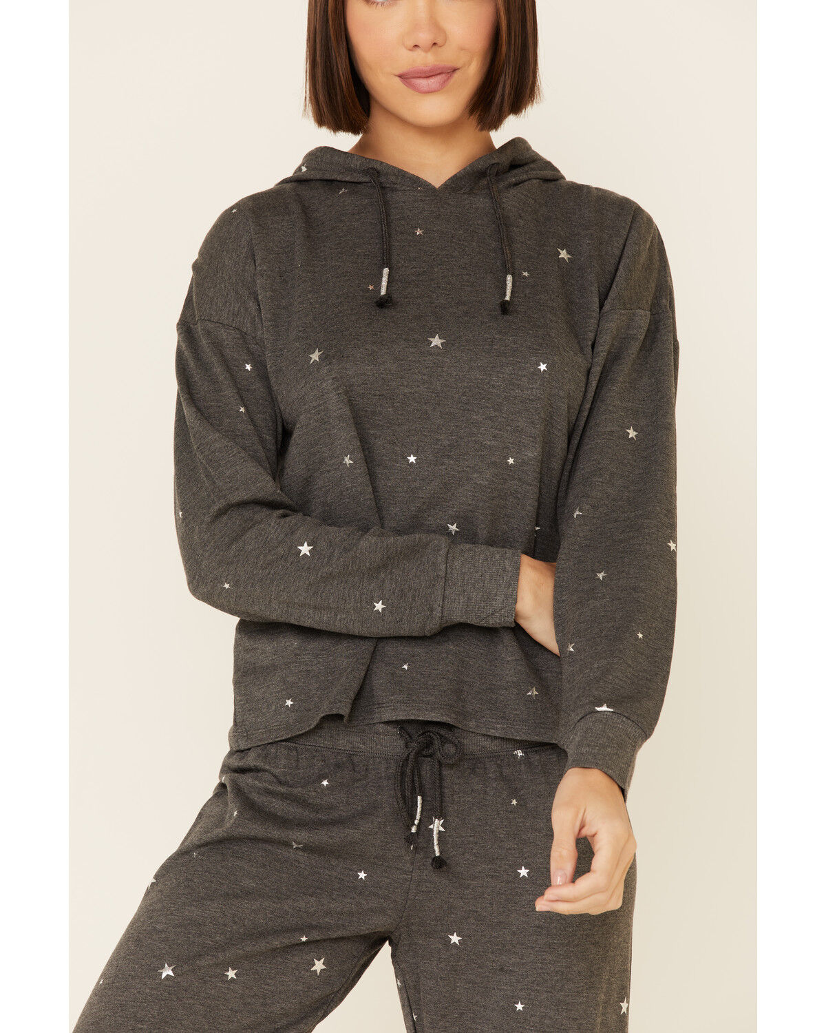 Image #2 - PJ Salvage Women's Shining Star Sweatpants, Charcoal, hi-res