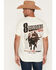 Image #1 - RANK 45&reg; Men's 8 Seconds Short Sleeve Graphic T-Shirt, Natural, hi-res