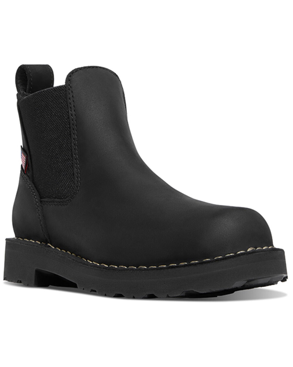 Danner Women's 5" Bull Run Chelsea Work Boots - Soft Toe, Black, hi-res