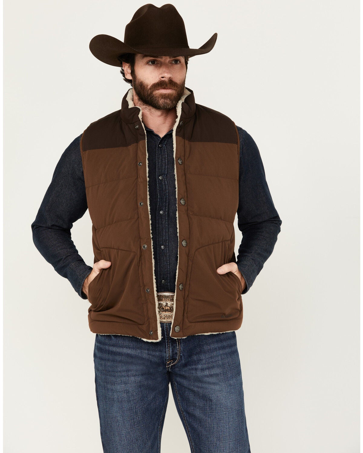 Brothers and Sons Men's Upland Reversible Sherpa Down Vest | Sheplers