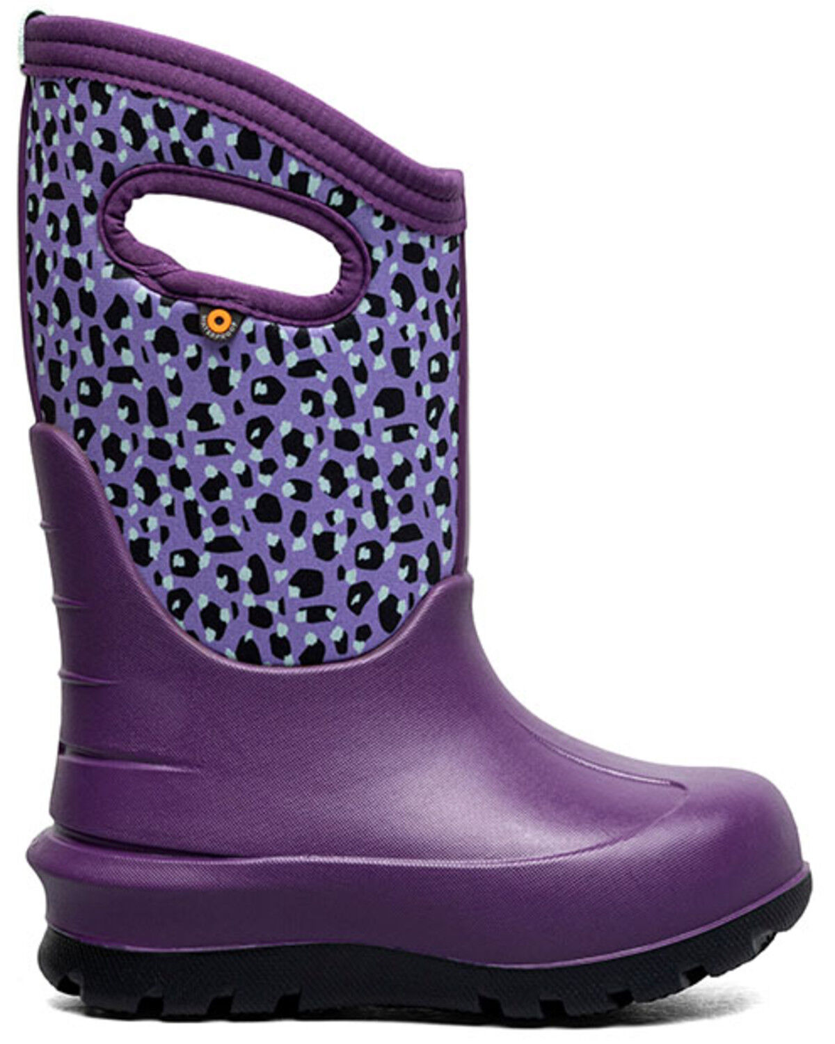 Image #2 - Bogs Girls' Neo-Classic Joyful Jungle Rubber Boots - Round Toe, Purple, hi-res