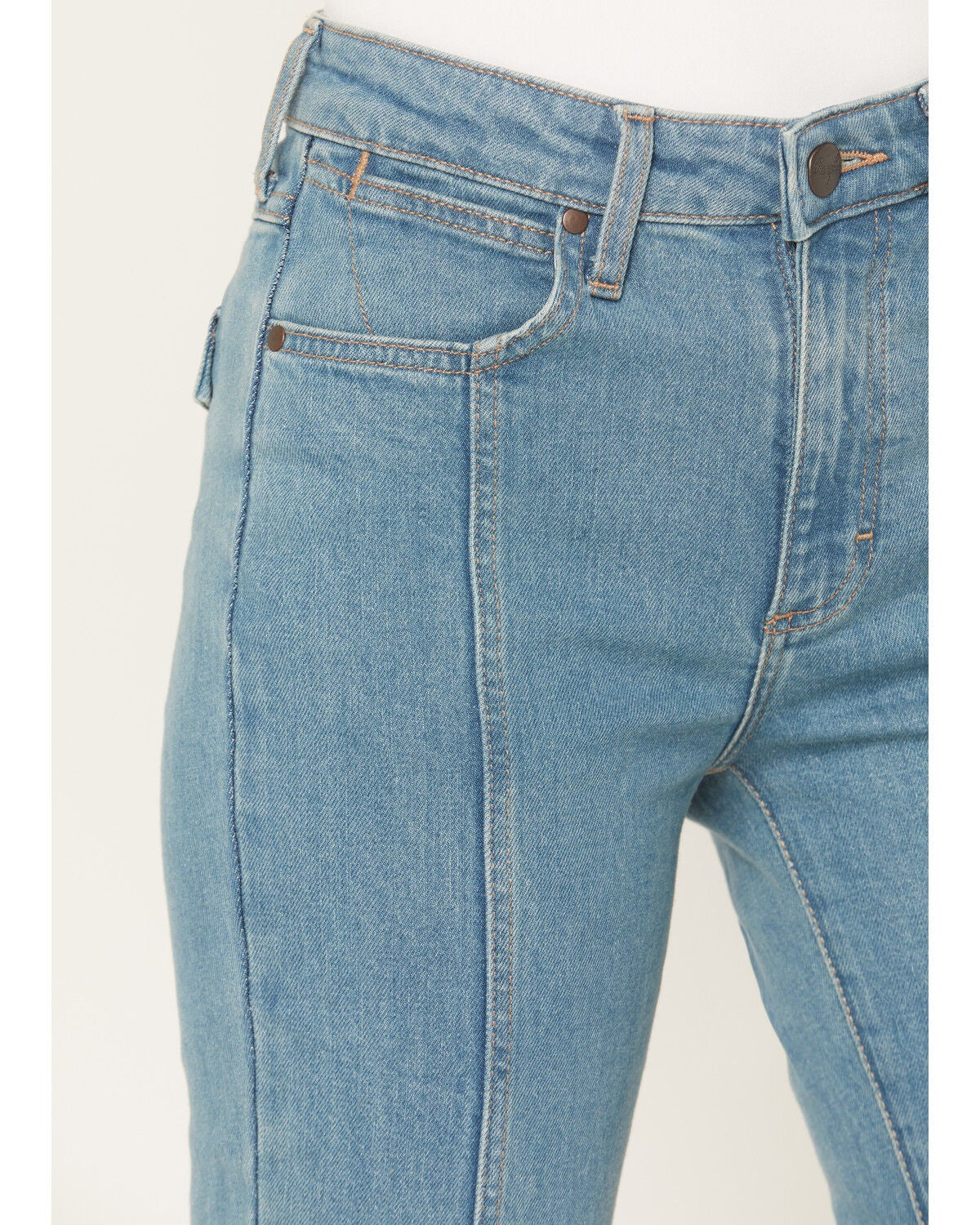Image #2 - Wrangler Retro Women's Bailey Light Wash High Rise Stretch Trouser Jeans, Light Wash, hi-res