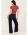Image #3 - Dear John Women's Audrey Dark Wash Wide Stretch Denim Jeans, Dark Wash, hi-res