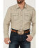 Image #3 - Moonshine Spirit Men's Dobby Stripe Long Sleeve Snap Western Shirt, Tan, hi-res