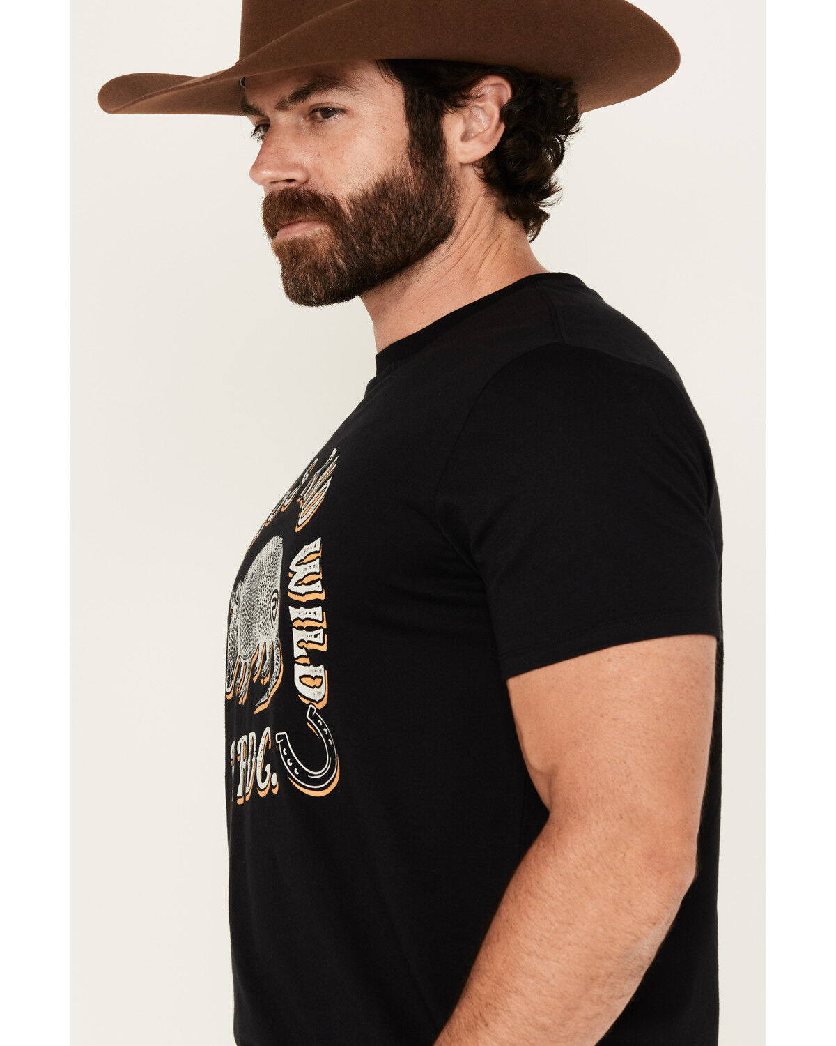 Image #2 - Rock & Roll Denim Men's Armadillo Short Sleeve Graphic T-Shirt, Black, hi-res
