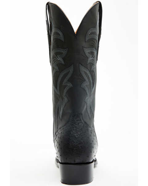 Image #5 - EL Dorado Men's Full Quill Ostrich Exotic Western Boots - Medium Toe , Black, hi-res