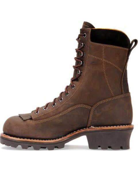 Image #2 - Carolina Men's Waterproof Lace-to-Toe Logger Boots - Composite Toe, Brown, hi-res