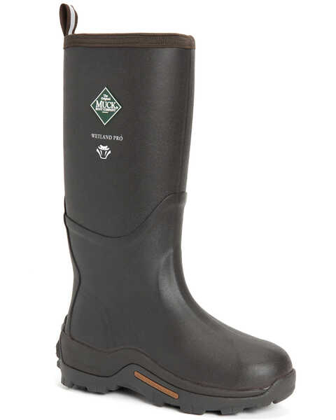 Muck Boots Men's Wetland Snake Rubber Boots - Round Toe, Brown, hi-res