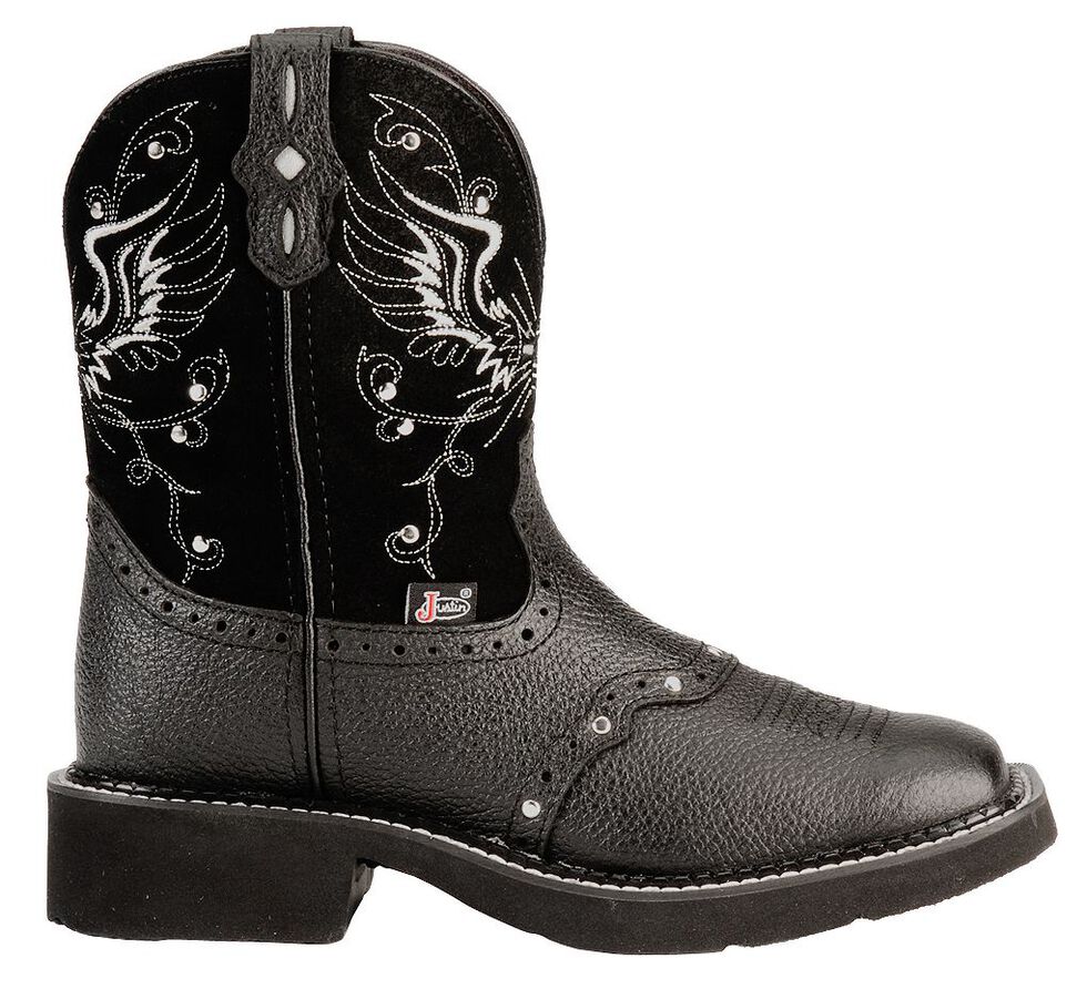 justin black western boots