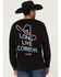 Image #1 - Wrangler Men's Long Live Cowboys Long Sleeve Graphic T-Shirt, Black, hi-res