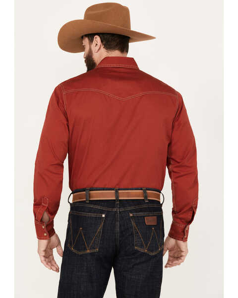 Image #4 - Wrangler Retro Men's Premium Solid Long Sleeve Snap Western Shirt - Tall , , hi-res