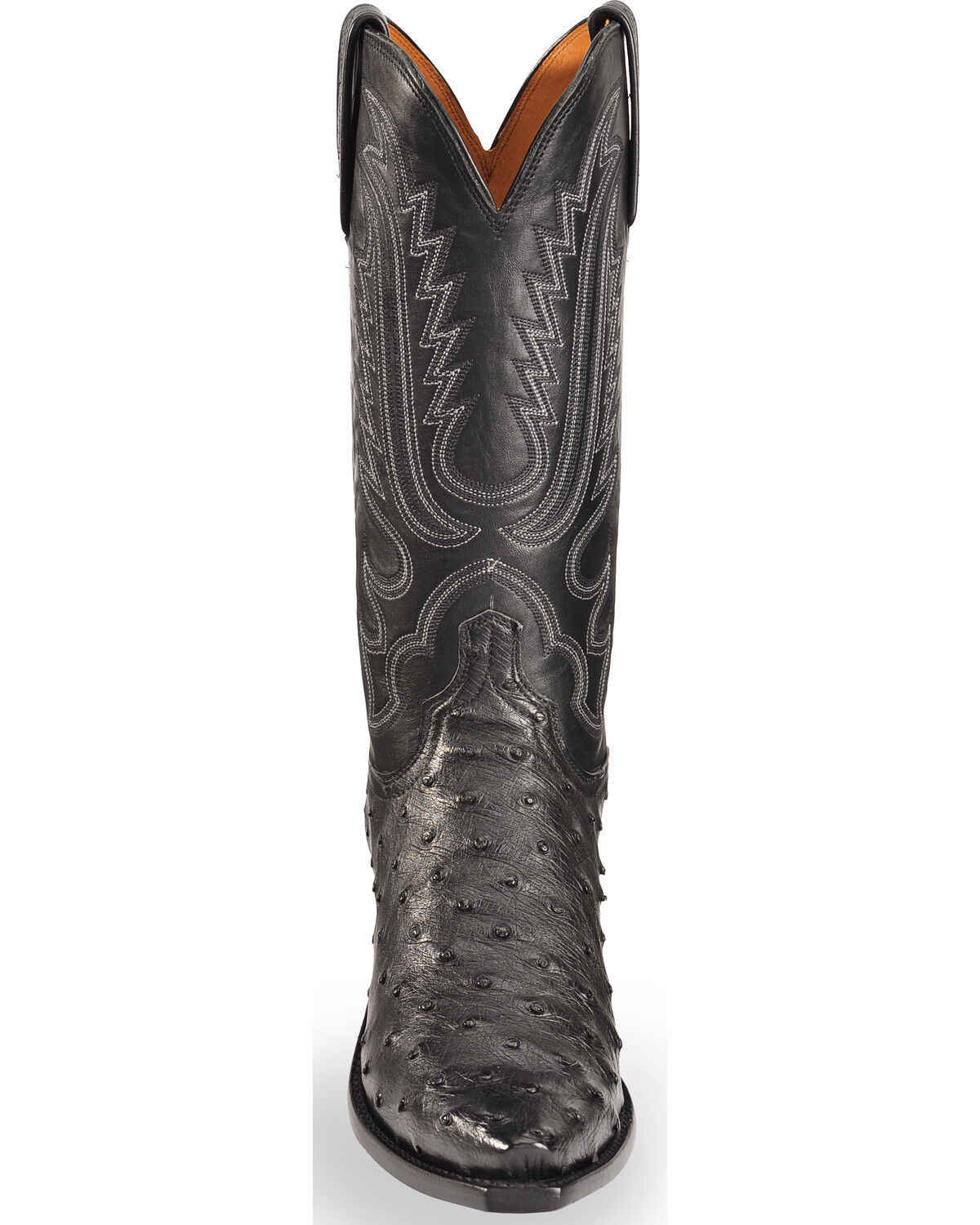 lucchese black ostrich boots