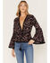 Image #1 - Idyllwind Women's Fall For Me Floral Print Bell Sleeve Kimono, Black, hi-res