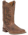 Image #1 - Laredo Men's Rancher Stockman Western Boots - Broad Square Toe, Brown, hi-res